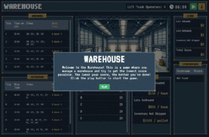 Warehouse Game - AutoScheduler.ai