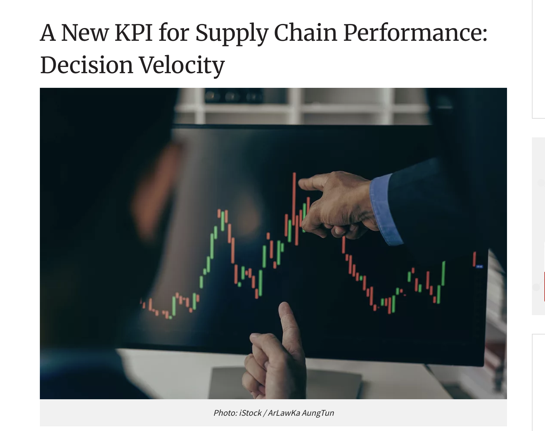 A New KPI for Supply Chain Performance: Decision Velocity ...